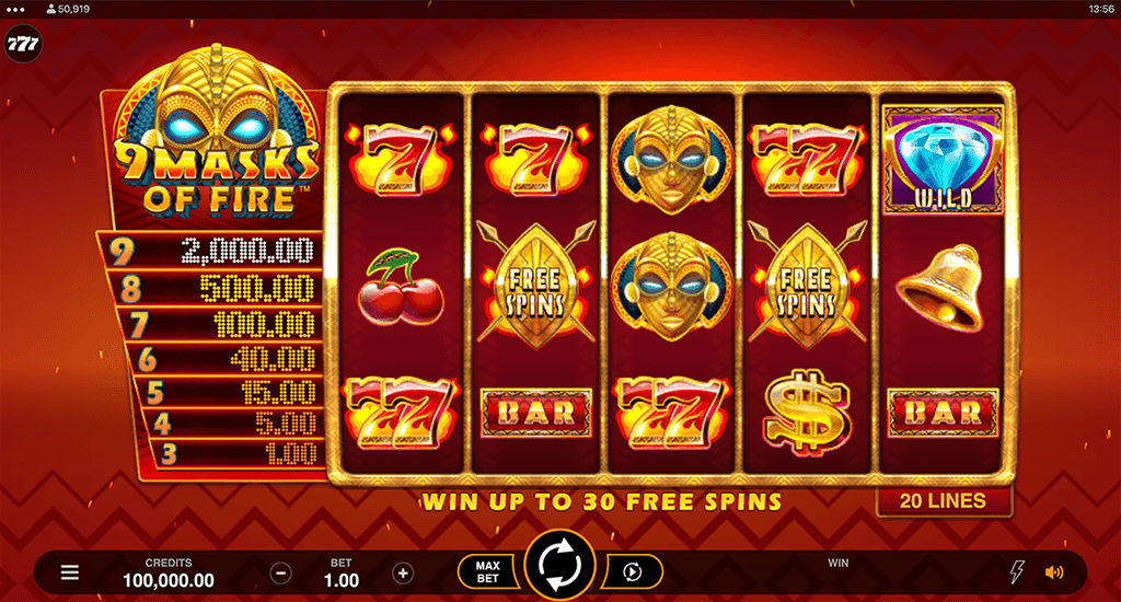 9 Masks of Fire Gameplay